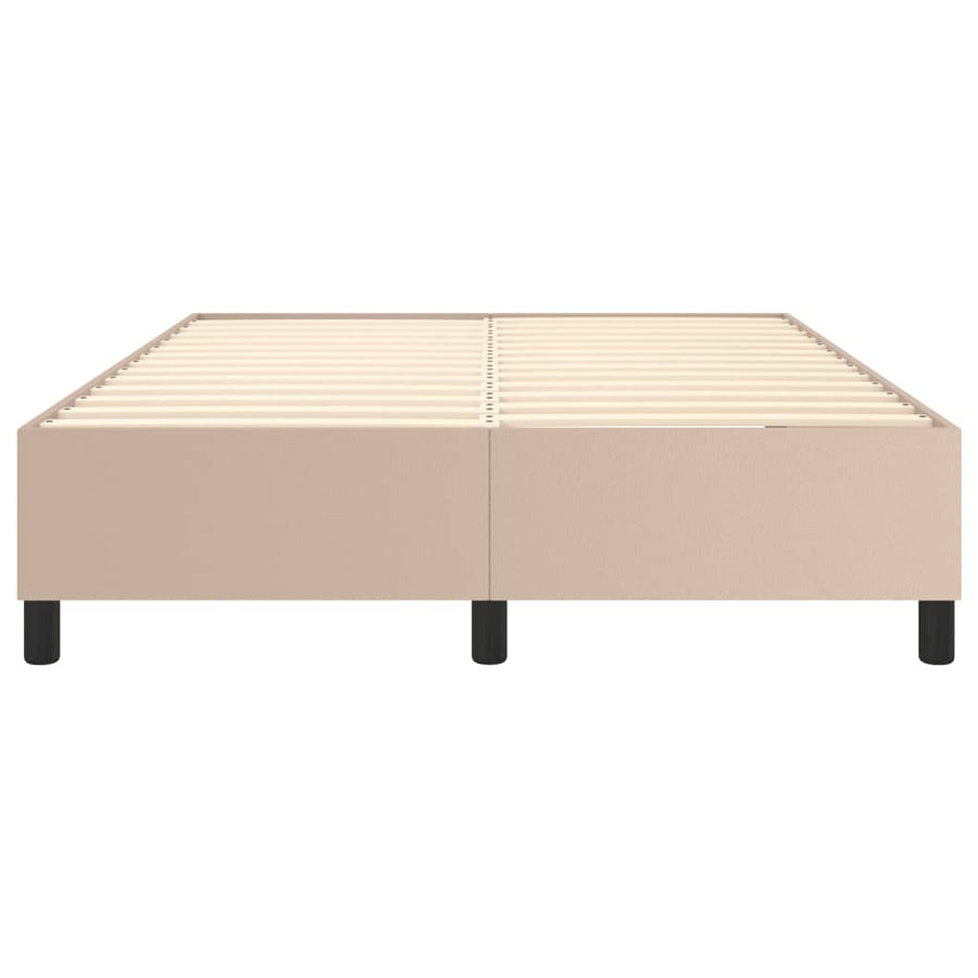 Boxspringframe kunstleer cappuccino 140x200 cm 140 x 200 cm 35 cm Cappuccino