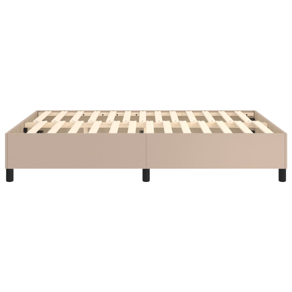 Boxspringframe kunstleer cappuccino 140x200 cm 140 x 200 cm 35 cm Cappuccino