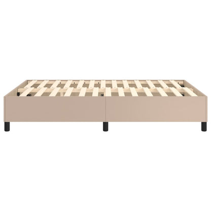 Boxspringframe kunstleer cappuccino 140x200 cm 140 x 200 cm 35 cm Cappuccino