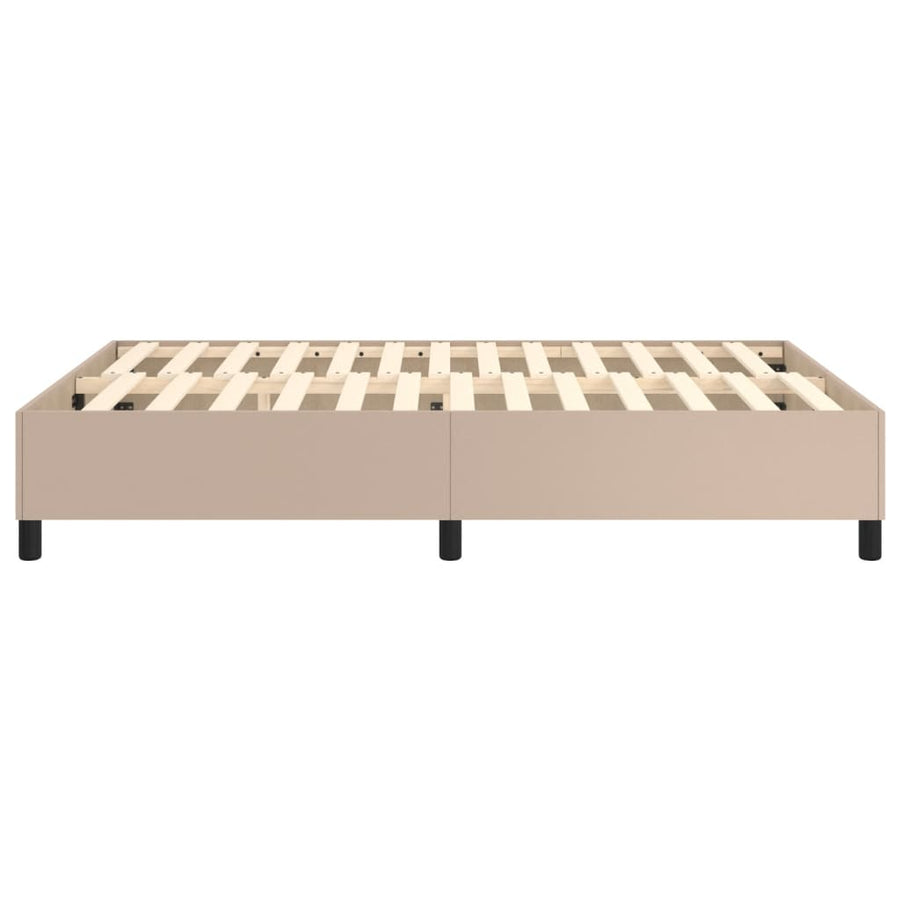 Boxspringframe kunstleer cappuccino 140x200 cm 140 x 200 cm 35 cm Cappuccino