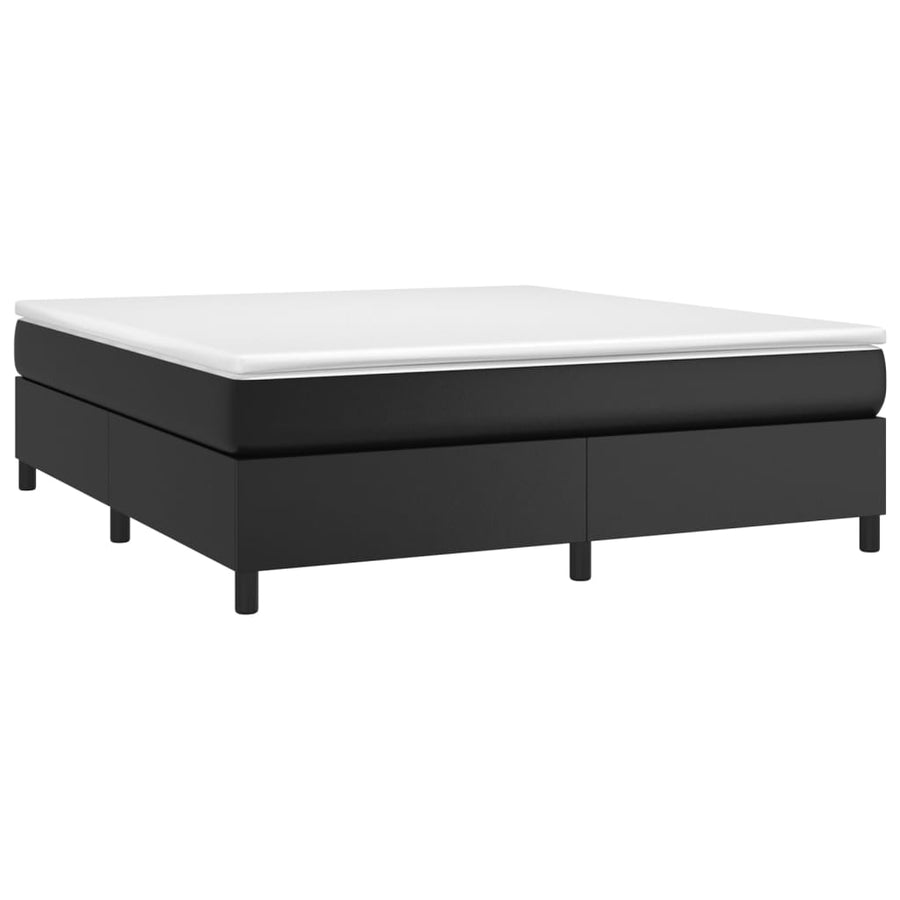 Boxspringframe Kunstleer 160 x 200 cm 35 cm Zwart