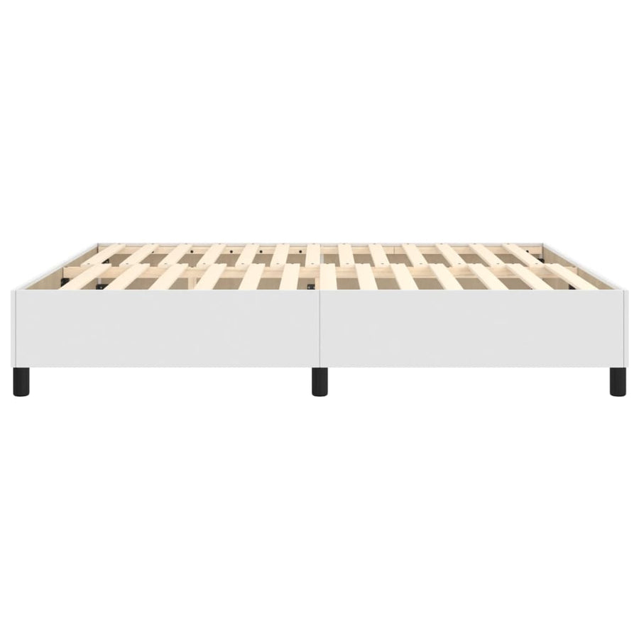 Boxspringframe Kunstleer 160 x 200 cm 35 cm Wit