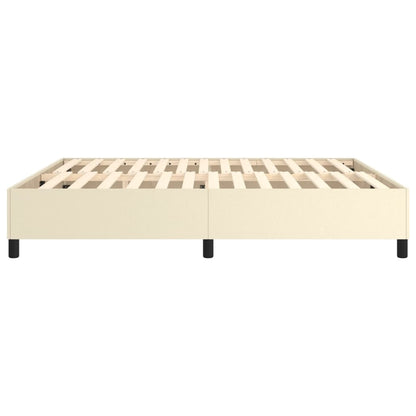 Boxspringframe kunstleer crèmekleurig 160x200 cm 160 x 200 cm 35 cm Crème