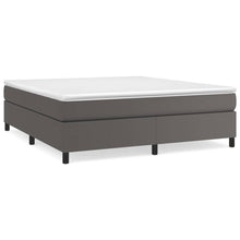 Boxspringframe kunstleer grijs 160x200 cm 160 x 200 cm 35 cm Grijs
