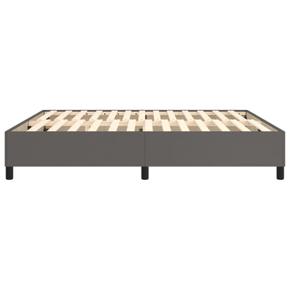 Boxspringframe kunstleer grijs 160x200 cm 160 x 200 cm 35 cm Grijs