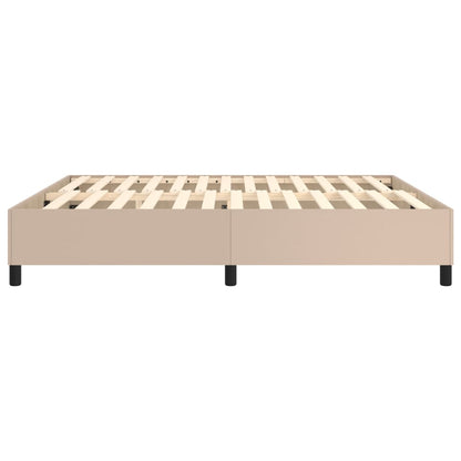 Boxspringframe kunstleer cappuccino 160x200 cm 160 x 200 cm 35 cm Cappuccino