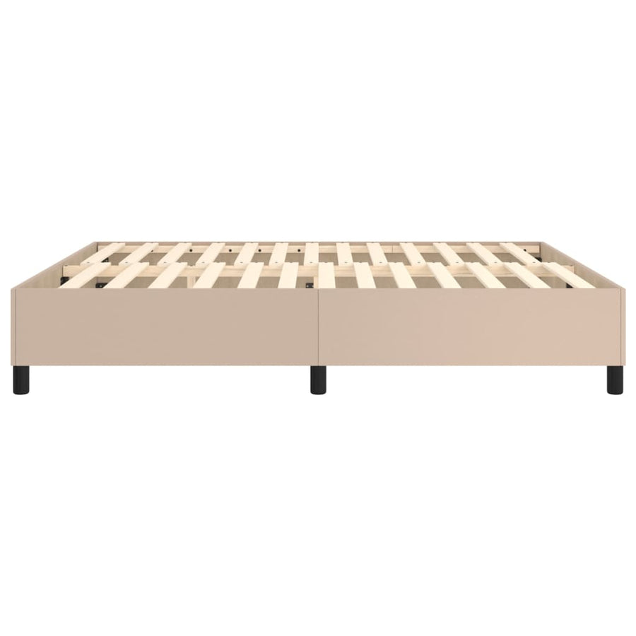 Boxspringframe kunstleer cappuccino 160x200 cm 160 x 200 cm 35 cm Cappuccino