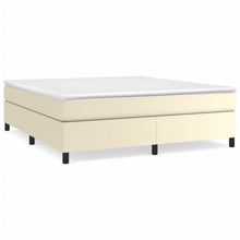 Boxspringframe kunstleer crèmekleurig 180x200 cm 180 x 200 cm 35 cm Crème