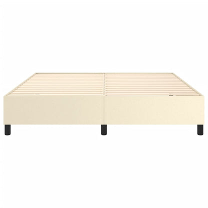 Boxspringframe kunstleer crèmekleurig 180x200 cm 180 x 200 cm 35 cm Crème