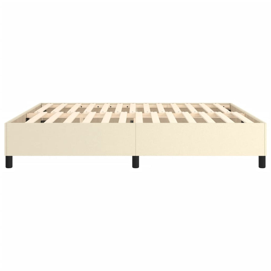 Boxspringframe kunstleer crèmekleurig 180x200 cm 180 x 200 cm 35 cm Crème