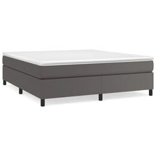 Boxspringframe kunstleer grijs 180x200 cm 180 x 200 cm 35 cm Grijs