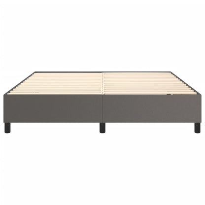 Boxspringframe kunstleer grijs 180x200 cm 180 x 200 cm 35 cm Grijs