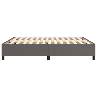 Boxspringframe kunstleer grijs 180x200 cm 180 x 200 cm 35 cm Grijs