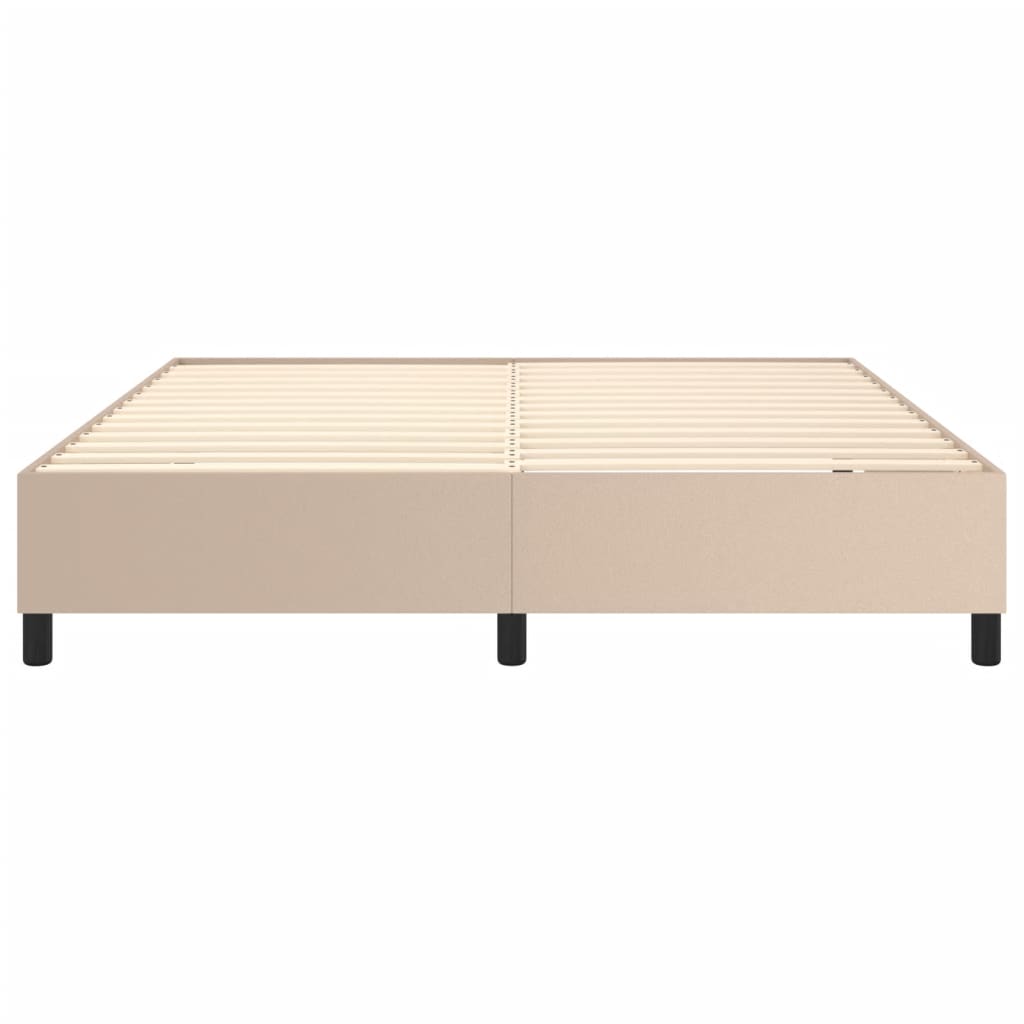 Boxspring bed kunstleer cappuccinokleurig 180x200 cm