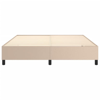Boxspring bed kunstleer cappuccinokleurig 180x200 cm