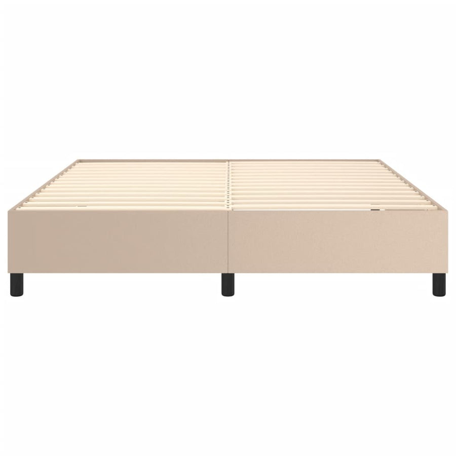 Boxspring bed kunstleer cappuccinokleurig 180x200 cm