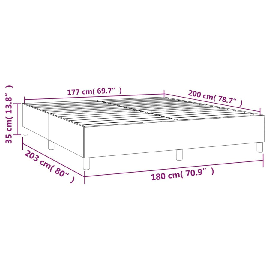 Boxspring bed kunstleer cappuccinokleurig 180x200 cm