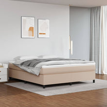 Boxspring bed kunstleer cappuccinokleurig 180x200 cm