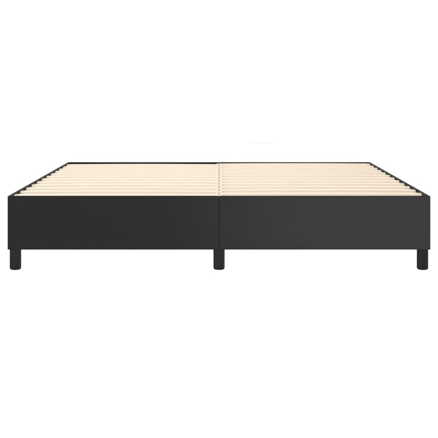 Boxspringframe Kunstleer 200 x 200 cm 35 cm Zwart