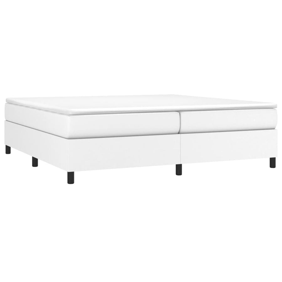 Boxspringframe Kunstleer 200 x 200 cm 35 cm Wit