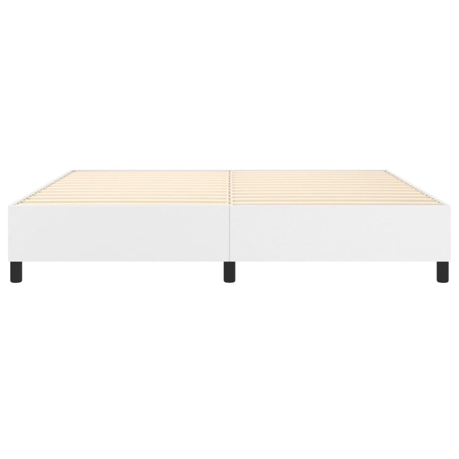 Boxspringframe Kunstleer 200 x 200 cm 35 cm Wit