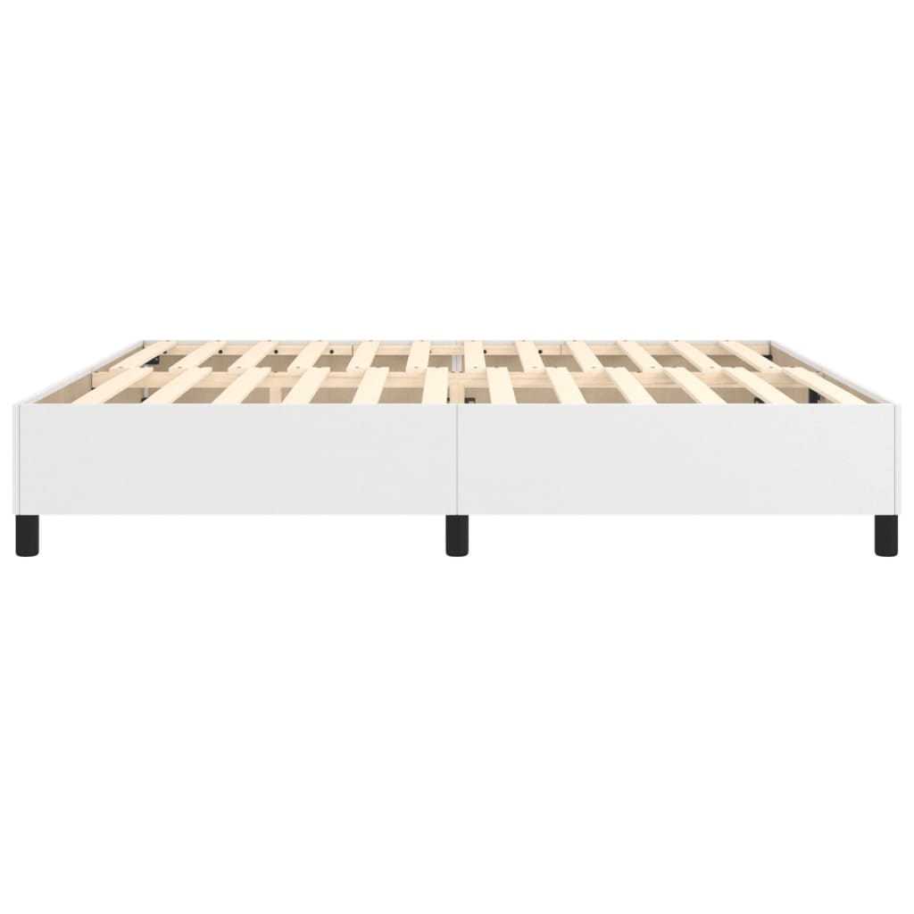 Boxspringframe Kunstleer 200 x 200 cm 35 cm Wit