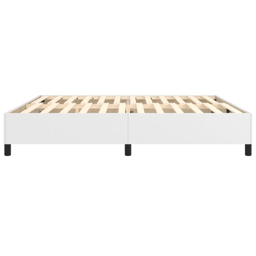 Boxspringframe Kunstleer 200 x 200 cm 35 cm Wit