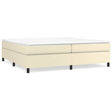 Boxspringframe kunstleer crèmekleurig 200x200 cm 200 x 200 cm 35 cm Crème