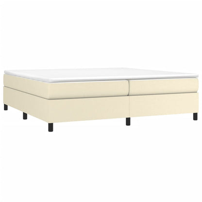 Boxspringframe kunstleer crèmekleurig 200x200 cm 200 x 200 cm 35 cm Crème