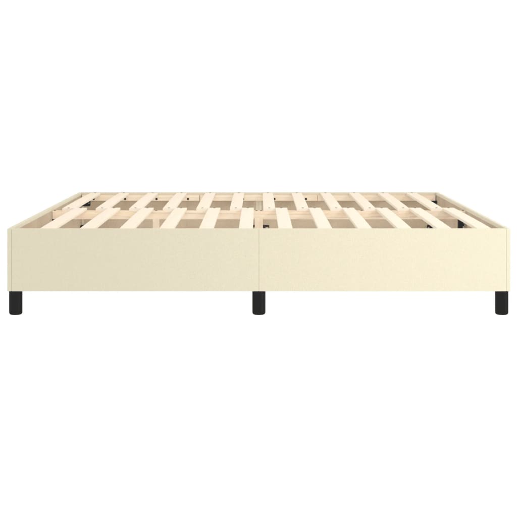 Boxspringframe kunstleer crèmekleurig 200x200 cm 200 x 200 cm 35 cm Crème