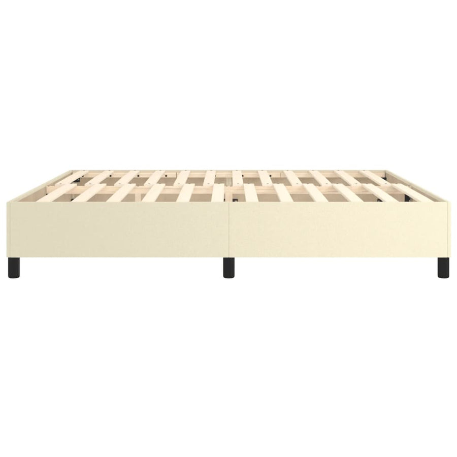 Boxspringframe kunstleer crèmekleurig 200x200 cm 200 x 200 cm 35 cm Crème