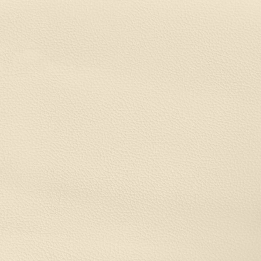 Boxspringframe kunstleer crèmekleurig 200x200 cm 200 x 200 cm 35 cm Crème