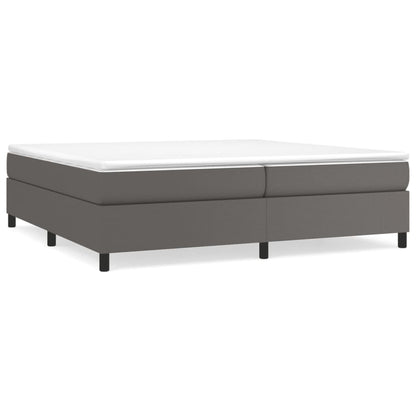 Boxspringframe Kunstleer Grijs 200 x 200 cm 35 cm