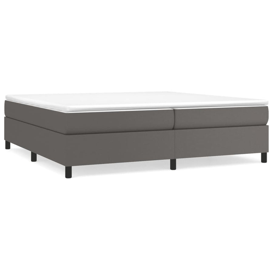 Boxspringframe Kunstleer Grijs 200 x 200 cm 35 cm