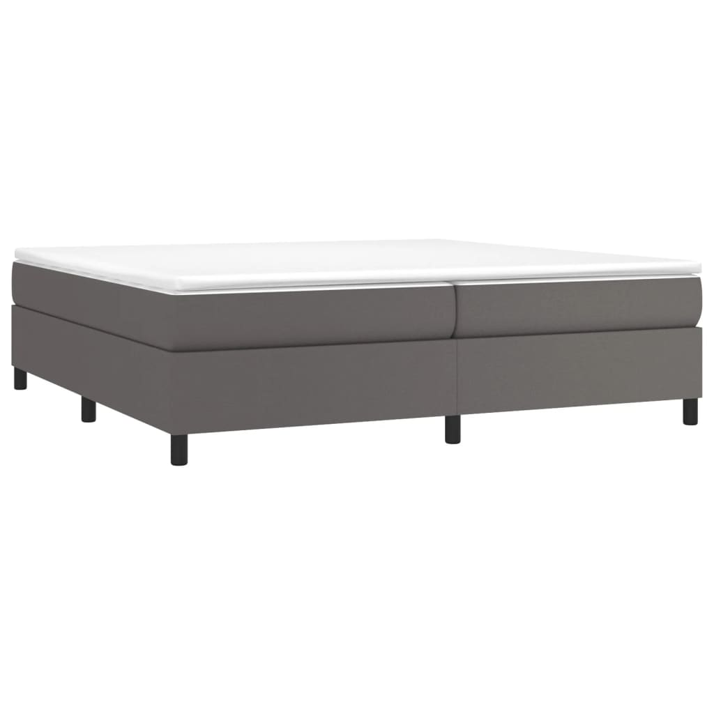 Boxspringframe Kunstleer Grijs 200 x 200 cm 35 cm