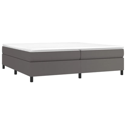 Boxspringframe Kunstleer Grijs 200 x 200 cm 35 cm