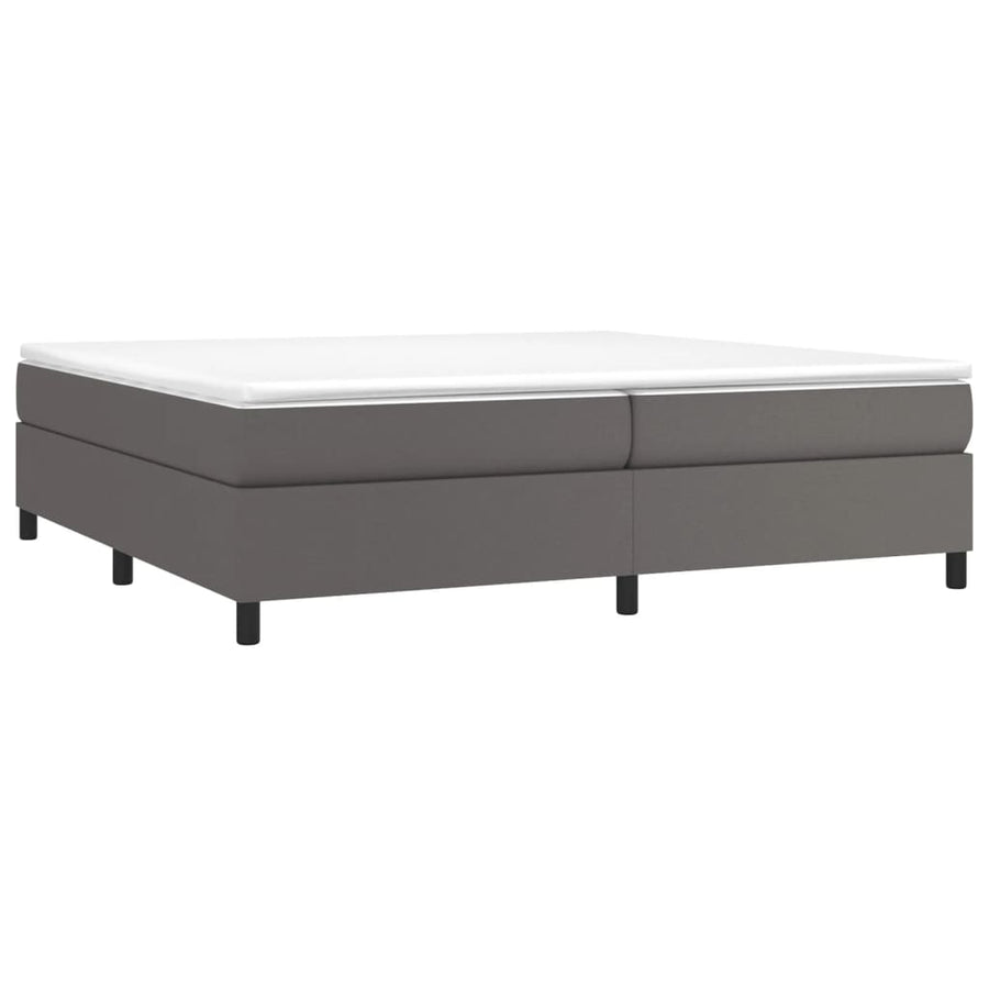 Boxspringframe Kunstleer Grijs 200 x 200 cm 35 cm