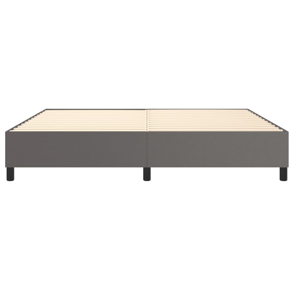 Boxspringframe Kunstleer Grijs 200 x 200 cm 35 cm