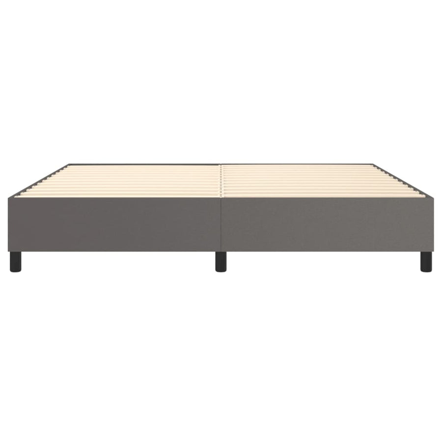 Boxspringframe Kunstleer Grijs 200 x 200 cm 35 cm