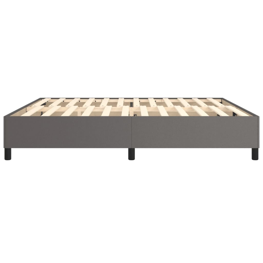 Boxspringframe Kunstleer Grijs 200 x 200 cm 35 cm