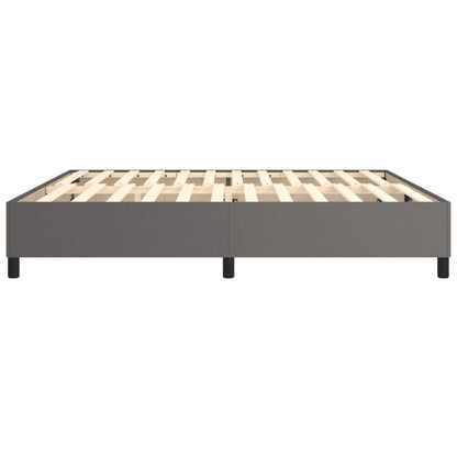 Boxspringframe Kunstleer Grijs 200 x 200 cm 35 cm