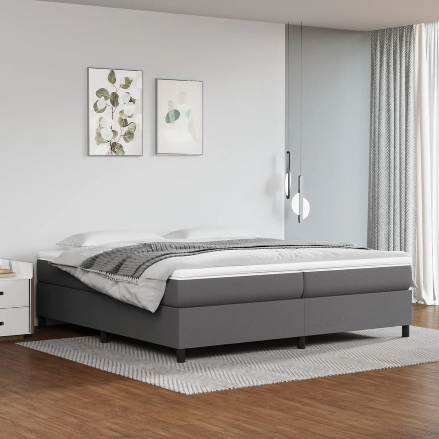 Boxspringframe Kunstleer Grijs 200 x 200 cm 35 cm