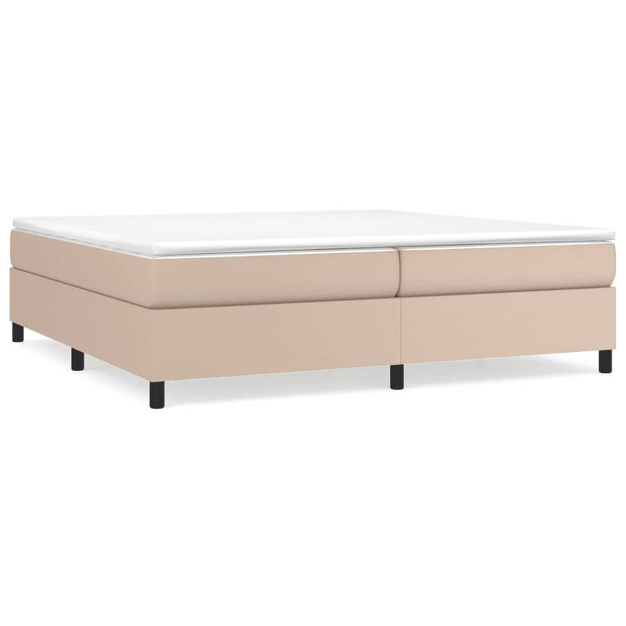 Boxspringframe kunstleer cappuccino 200x200 cm 200 x 200 cm 35 cm Cappuccino