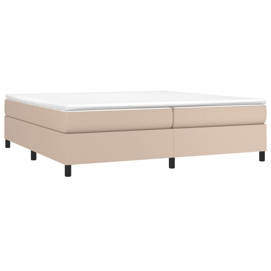 Boxspringframe kunstleer cappuccino 200x200 cm 200 x 200 cm 35 cm Cappuccino