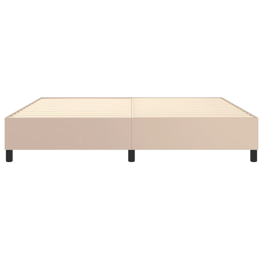 Boxspringframe kunstleer cappuccino 200x200 cm 200 x 200 cm 35 cm Cappuccino