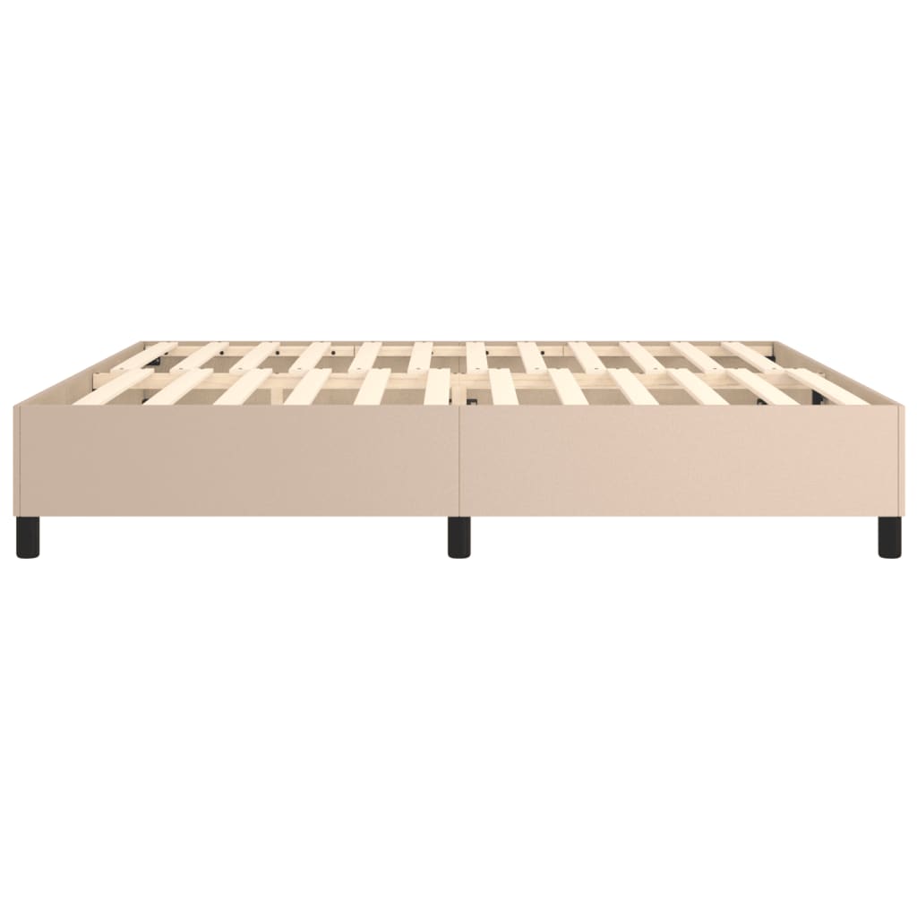 Boxspringframe kunstleer cappuccino 200x200 cm 200 x 200 cm 35 cm Cappuccino