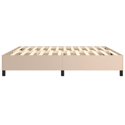 Boxspringframe kunstleer cappuccino 200x200 cm 200 x 200 cm 35 cm Cappuccino