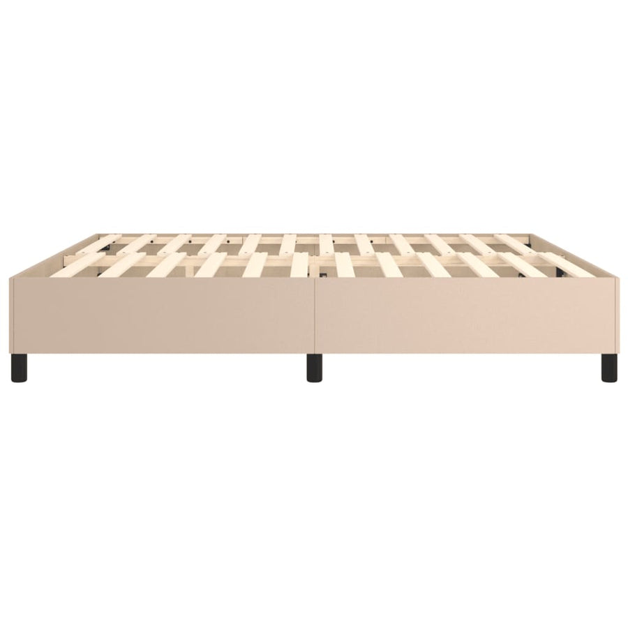 Boxspringframe kunstleer cappuccino 200x200 cm 200 x 200 cm 35 cm Cappuccino
