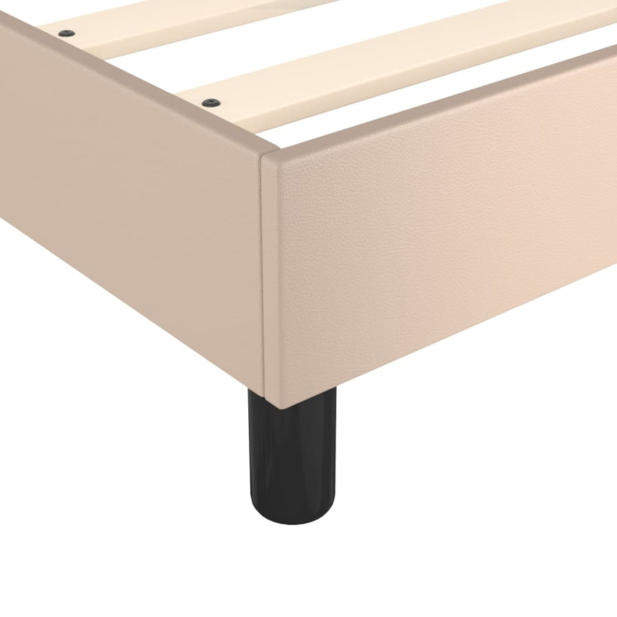 Boxspringframe kunstleer cappuccino 200x200 cm 200 x 200 cm 35 cm Cappuccino