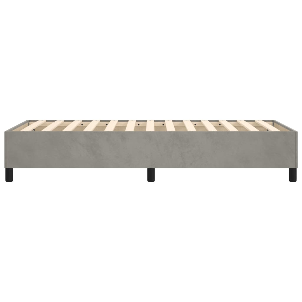 Boxspringframe Fluweel Lichtgrijs 80 x 200 cm 35 cm
